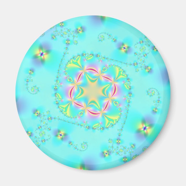 Imán Arte fractal brillante (Frente)