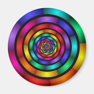 Imán Arte fractal moderno y psicodélico