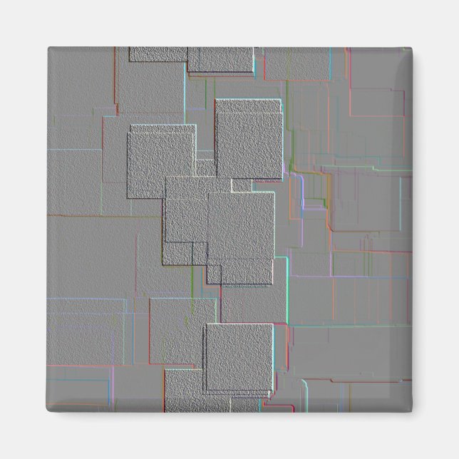 Imán Arte geométrico "Cyber gótico" (Frente)
