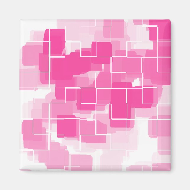 Imán Arte geométrico "Strawberry Shortcake" (Frente)