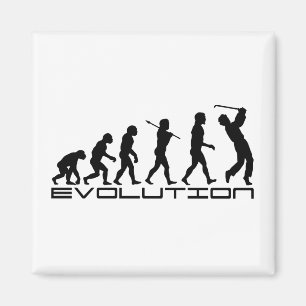 Imán Arte Golfing de la evolución del deporte del