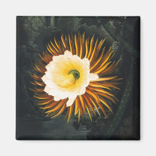 Imán Arte gótico de Cereus nocturno vintage