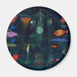 Imán Arte gráfico de pintura abstracta Magia de peces d