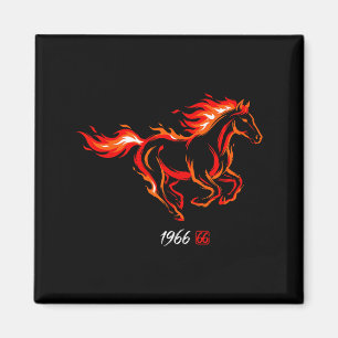 Imán Arte gráfico del 60 cumpleaños del Caballo de Fueg
