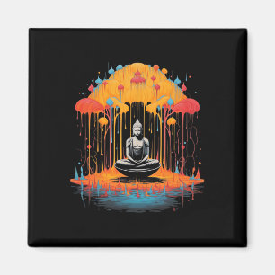 Imán Arte gráfico genial surrealista zen buda meditació