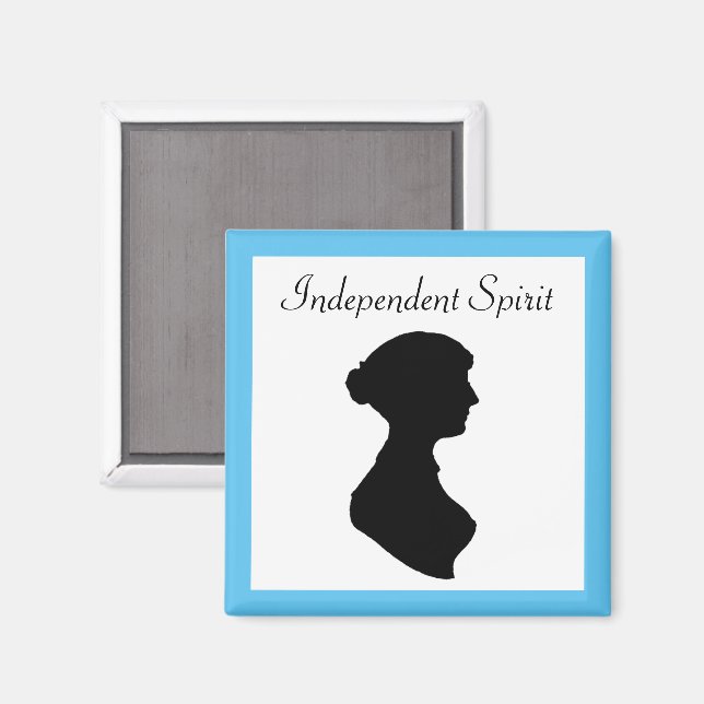 Imán Arte independiente de Silhouette, mujer de regenci (Anverso/Reverso)