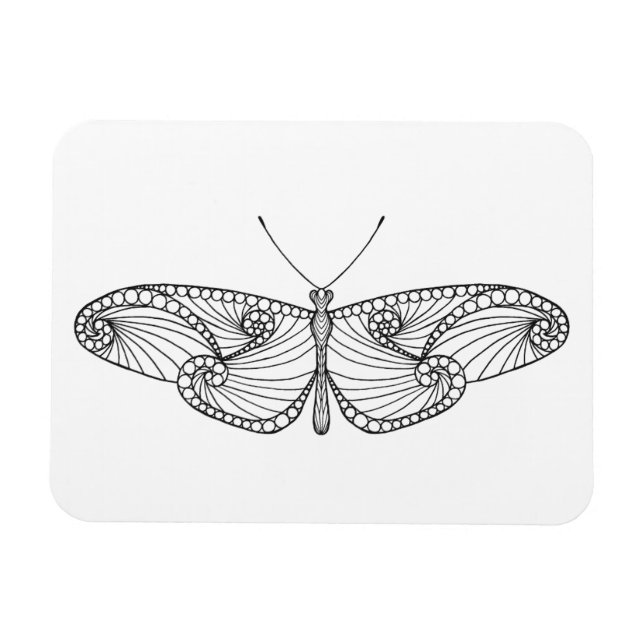 Imán Arte inspirado de mariposa (Horizontal)