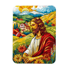 Imán Arte Inspirador de fe cristiana para la resurrecci