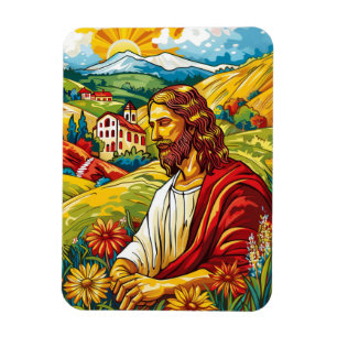 Imán Arte Inspirador de fe cristiana para la resurrecci