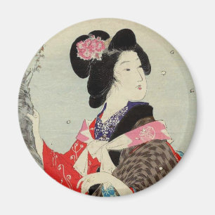 Imán Arte japonés de señora Suzuki Kason Sakura Japó