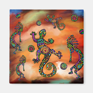 Imán Arte Kokopeli del suroeste