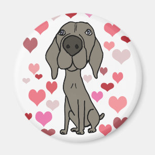 Imán Arte lindo del modelo del perro y de los corazones