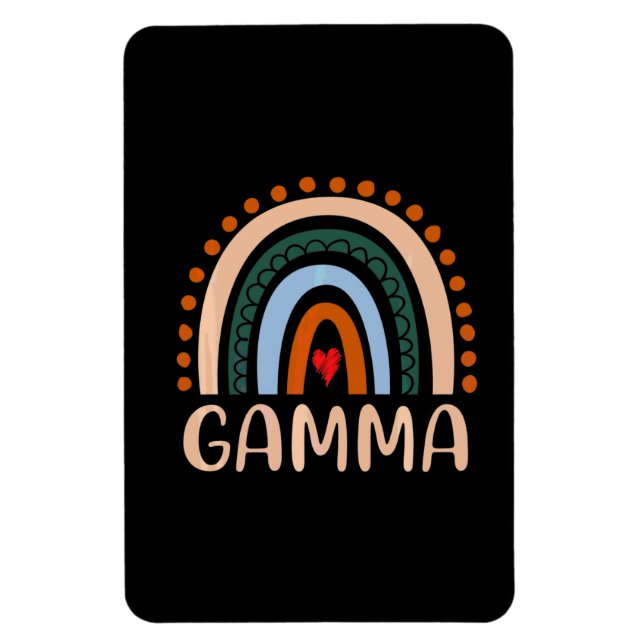 Imán Arte Madre | Gamma Rainbow Grandma Cute Cumpleaños (Vertical)