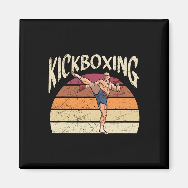 Imán Arte marcial de kickboxing kickboxer (Frente)
