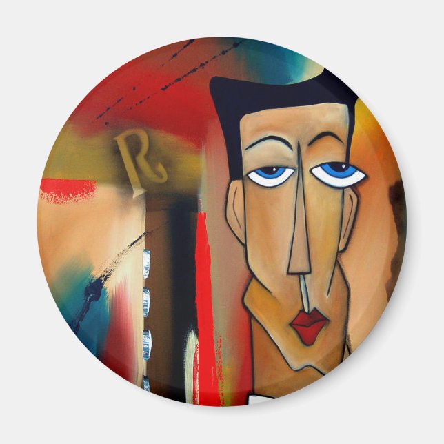 Imán arte merger-abstracto (Frente)