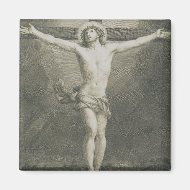 Imán Arte Minimalista Crucifixión Monomática (Frente)