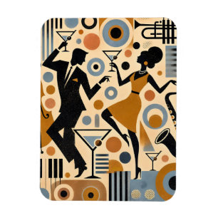 Imán Arte Minimalista de la Era del Jazz de Mitad de Si