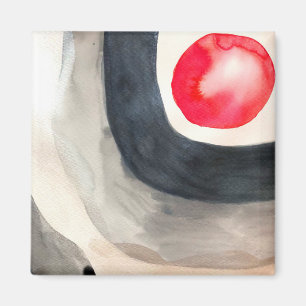 Imán Arte moderno abstracto gris y negro en el sol