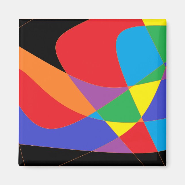 Imán Arte moderno de color arcoiris (Frente)