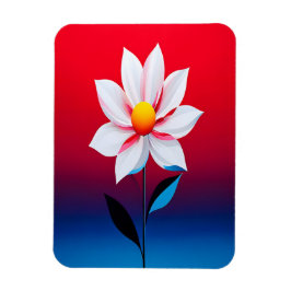 Imán Arte moderno de flores Minimalistas