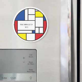 Imán Arte Moderno De Stijl Geométrico Minimalista Mondr