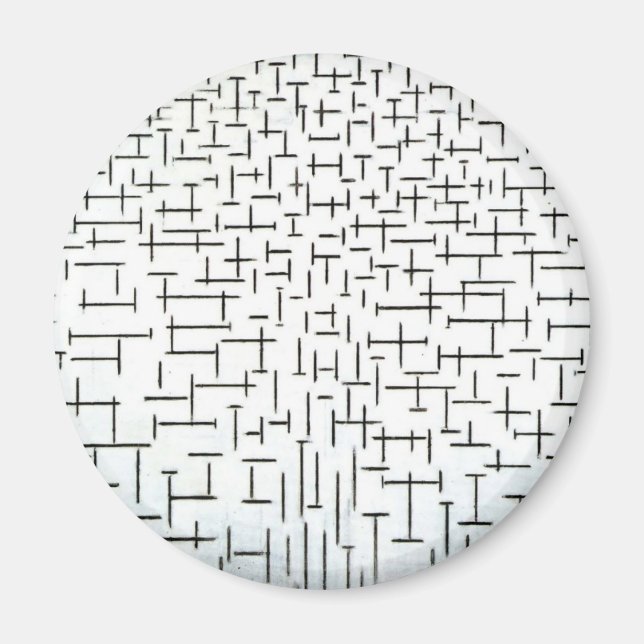 Imán Arte moderno mondrico (Frente)