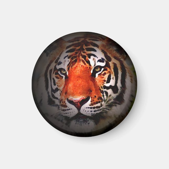 Imán Arte Motivacional Cara de Tigre (Frente)