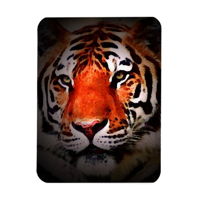 Imán Arte Motivacional Cara de Tigre (Vertical)