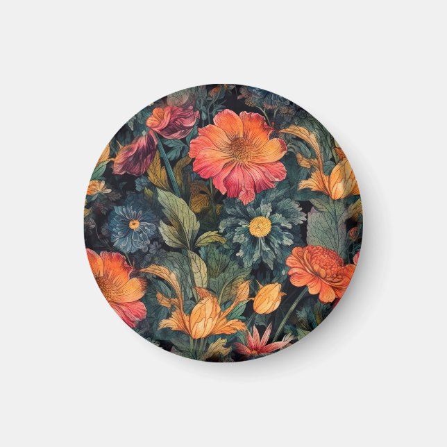 Imán Arte natural de flores (Frente)