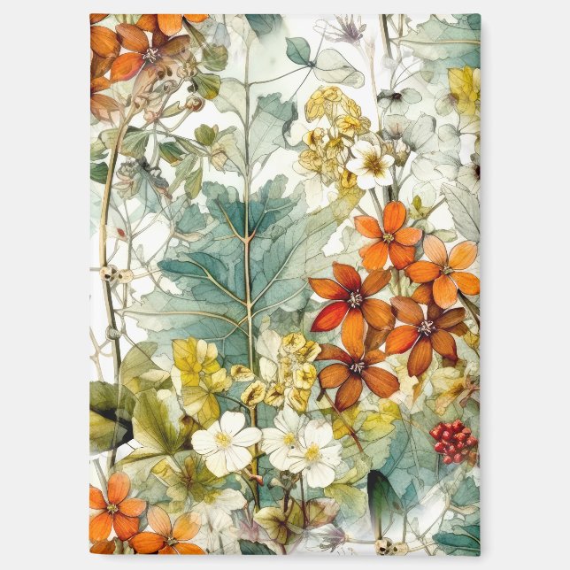 Imán Arte natural de flores (Anverso)