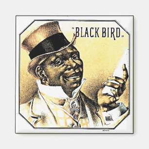 Imán Arte negro de la caja de cigarros del vintage del