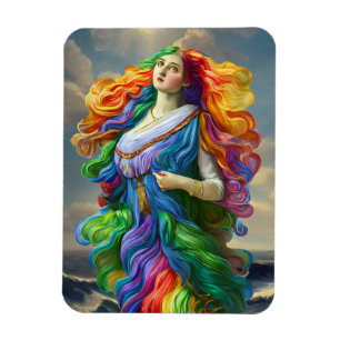 Imán Arte original de pintura digital de la diosa arcoi