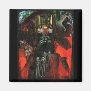 Imán Arte Original Macabro de Fuego Eterno en Medios Mi