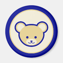 Arte Personalizado de Oso de Teddy Beige Azul