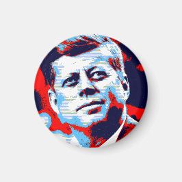 Imán Arte pop azul rojo JFK John F. Kennedy