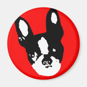 Imán Arte pop de Boston Terrier