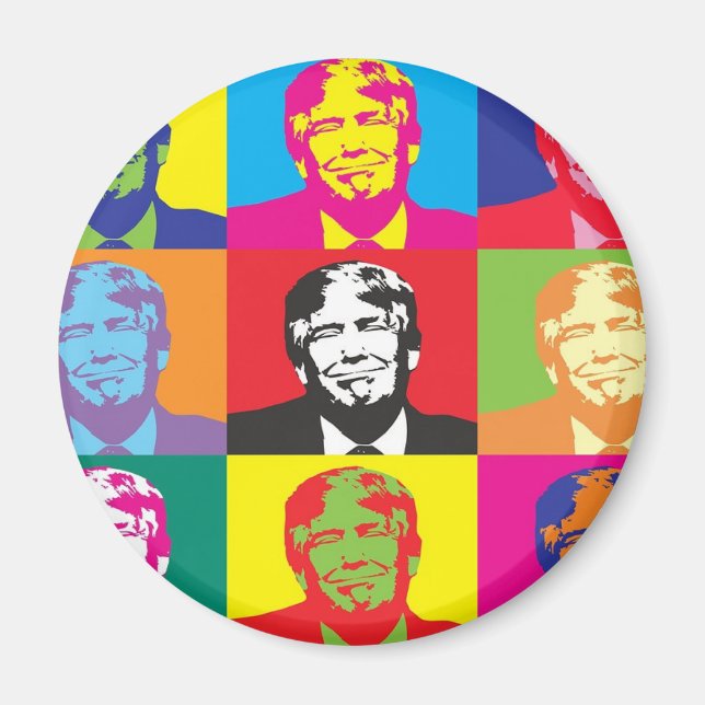 Imán Arte pop de Donald Trump (Frente)