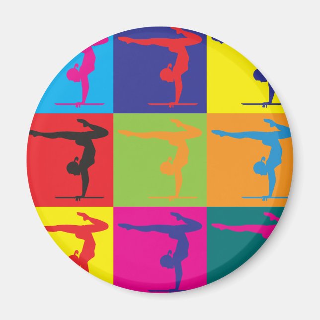 Imán Arte pop de gimnasia (Frente)