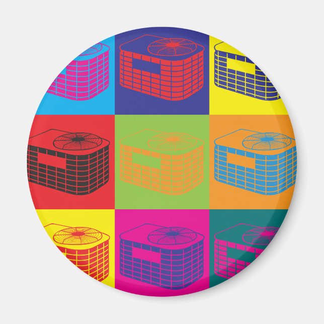 Imán Arte pop de HVAC (Frente)