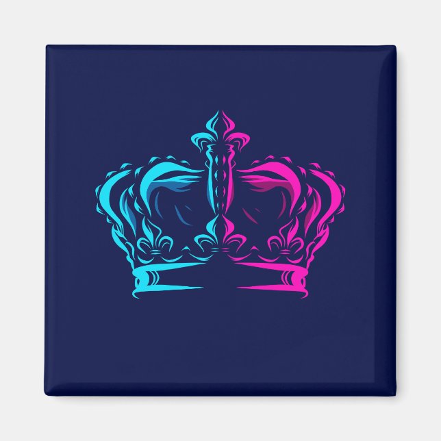 Imán Arte pop de la corona (Frente)