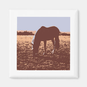 Imán Arte pop de moda de caballo