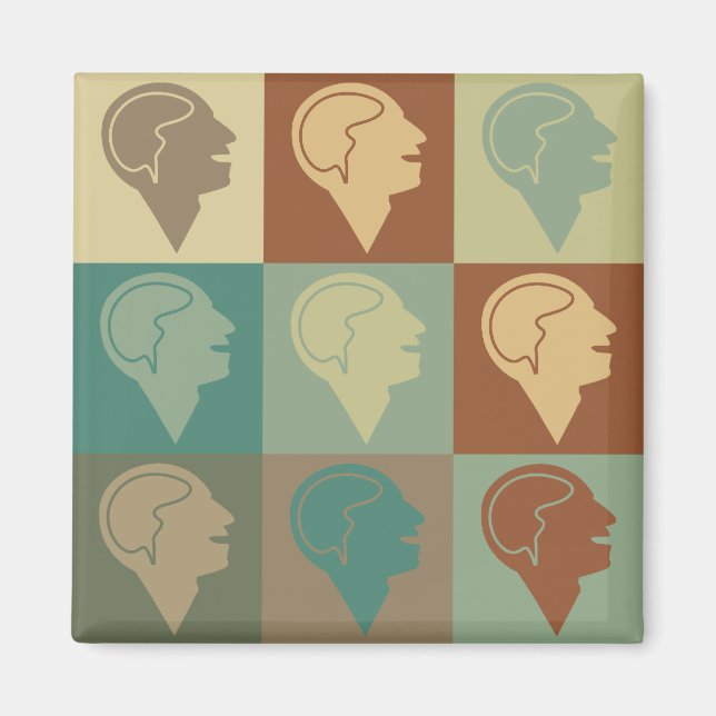 Imán Arte pop de psiquiatría (Frente)