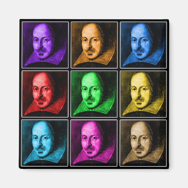Imán Arte pop de Shakespeare (Frente)