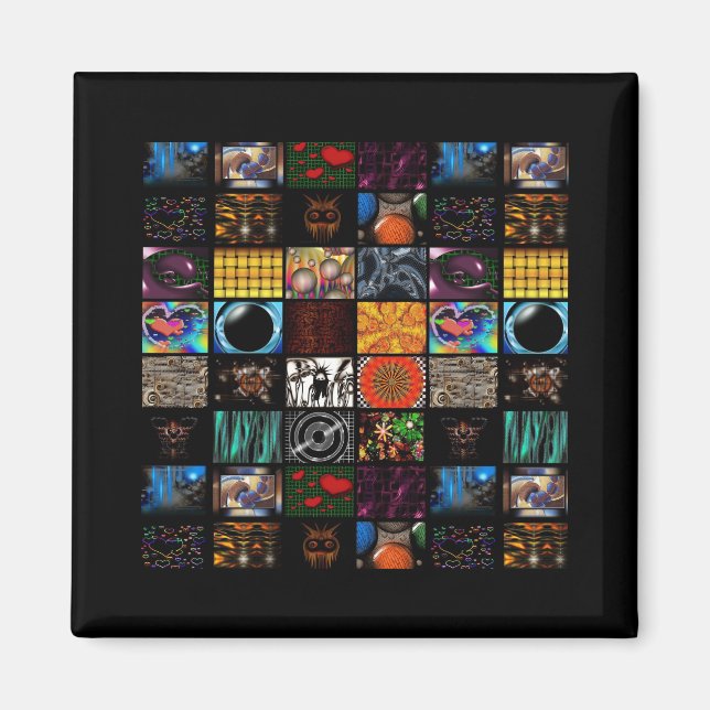 Imán Arte Pop Decorativo Patrón  (Frente)