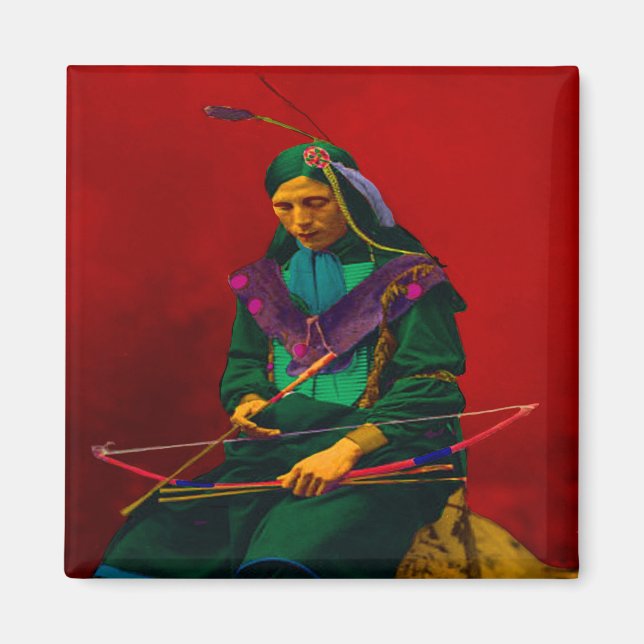 Imán Arte pop indio cherokee (Frente)