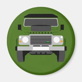 Imán Arte pop verde clásico Land Rover Defender