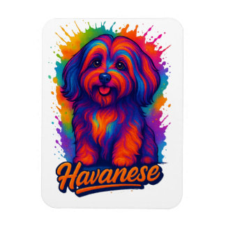 Imán Arte Pop Vibrante de Perro Havanés – Arte Callejer