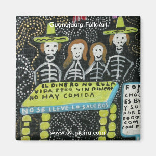 Imán Arte popular de Guanajuato, Día de los Muertos