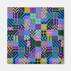 Imán Arte Popular Tribal - Azul