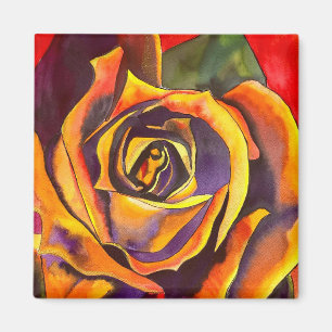 Imán Arte Rosa dorado